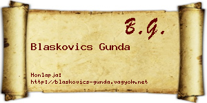 Blaskovics Gunda névjegykártya